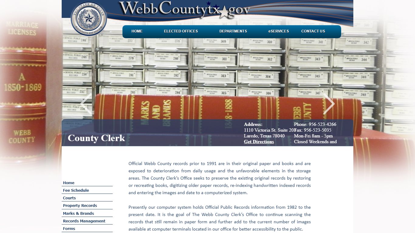 Records Management - Webb County, Texas