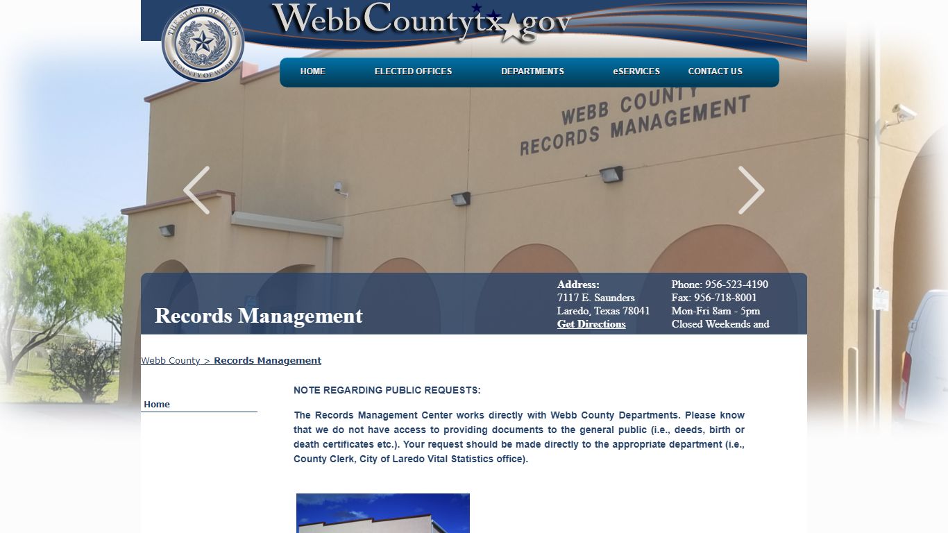 Records Management - Webb County, Texas