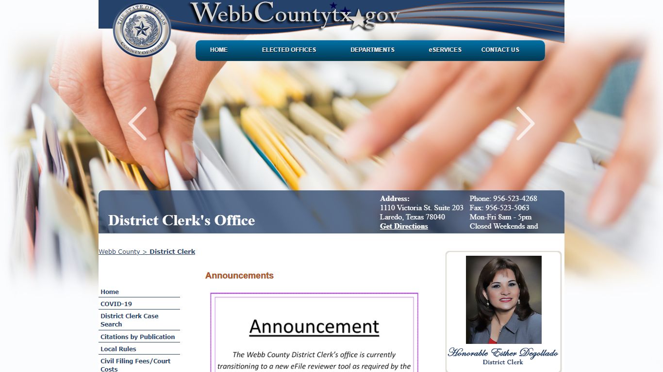 District Clerk - Webb County, Texas